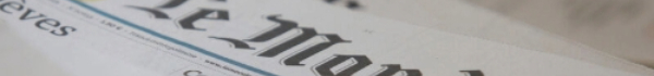 close-up of French newspaper